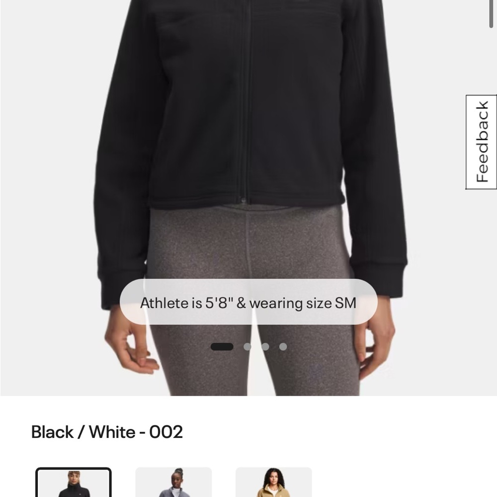 Elegant Black UA expanse fleece Jacket